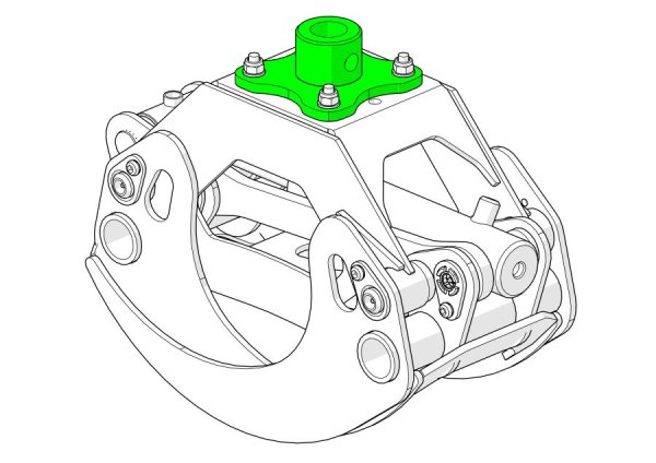Adapteri akselityypin rotaattorille