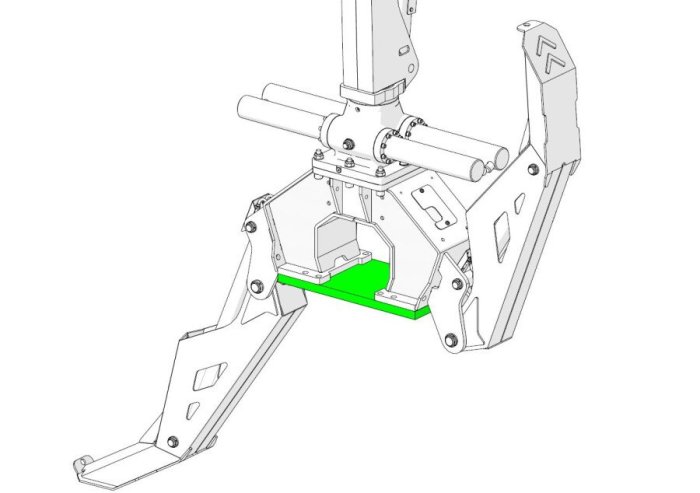Tukijalkojen kiinnityksen vastalevy